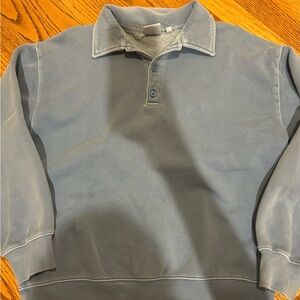 Blue TNA collared sweatshirt